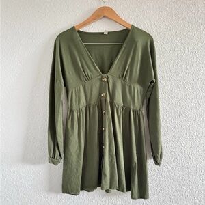 ASOS Button Up Babydoll Mini Dress Size 4